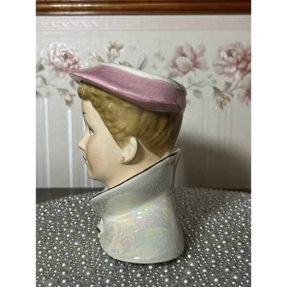 VINTAGE RELPO K1052A LADY HEAD VASE, *READ* - Picture 4 of 9